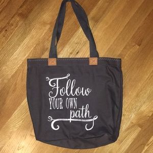 Follow your own path tote